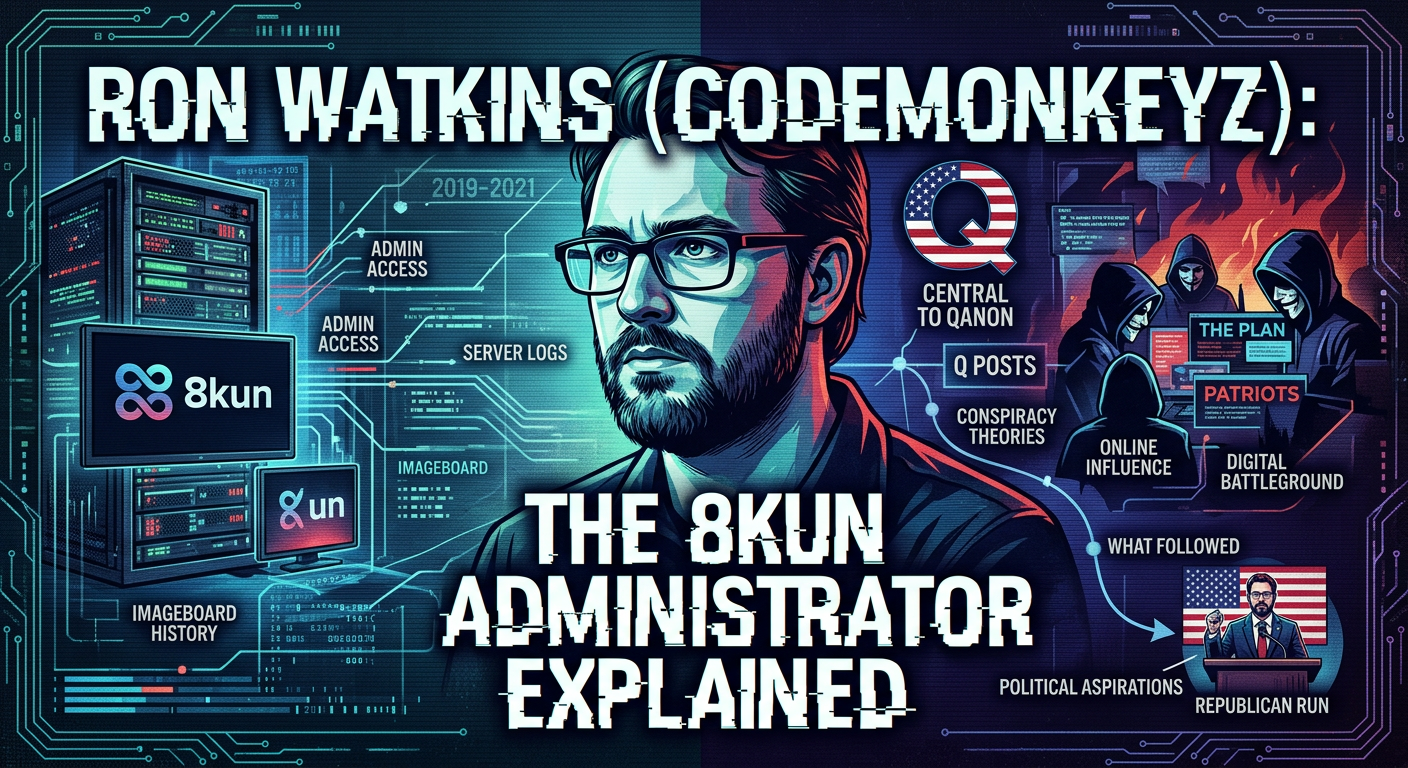 Ron Watkins administered the imageboards 8chan and 8kun.