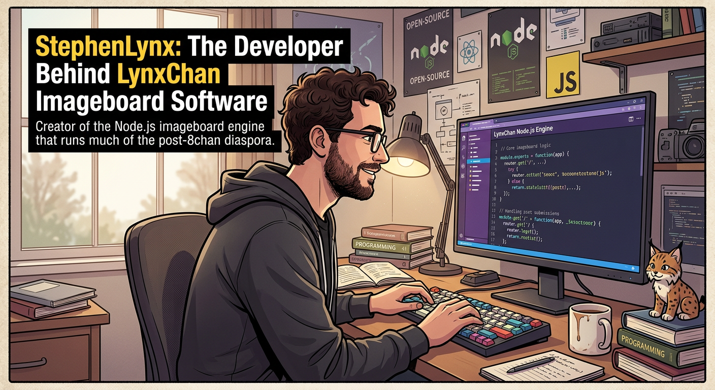 StephenLynx created LynxChan, a modern imageboard engine.